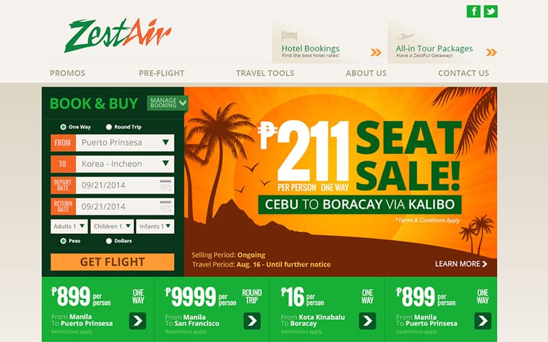 ZestAir Website
